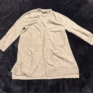 Loft Beige Tan Open‎ Cardigan Relaxed Fit Lightweight Size Small S